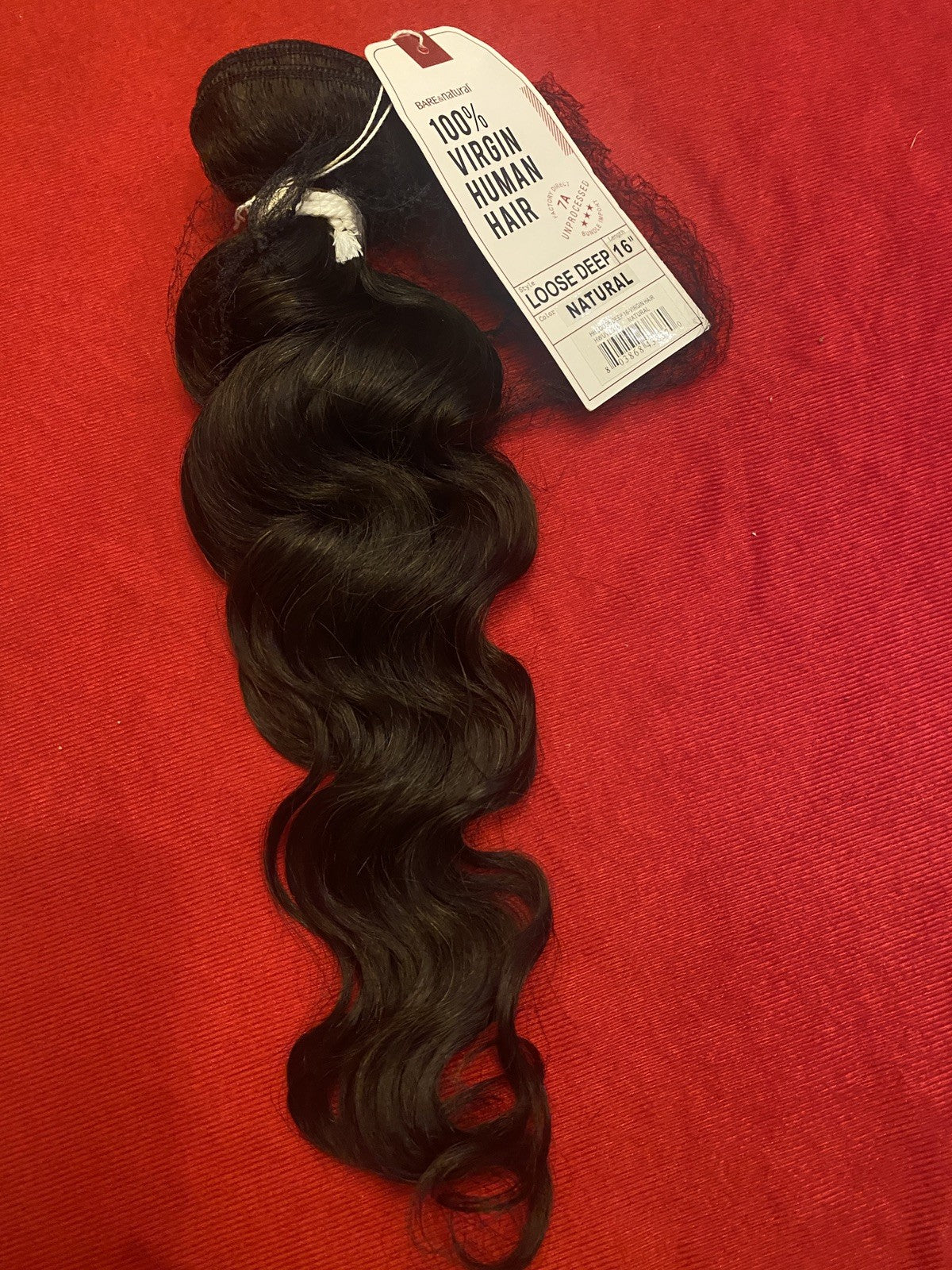 100% Natural Virgin Brazilian Human Hair Loose Deep Wave Extensions - 12, 14, 16 Inches