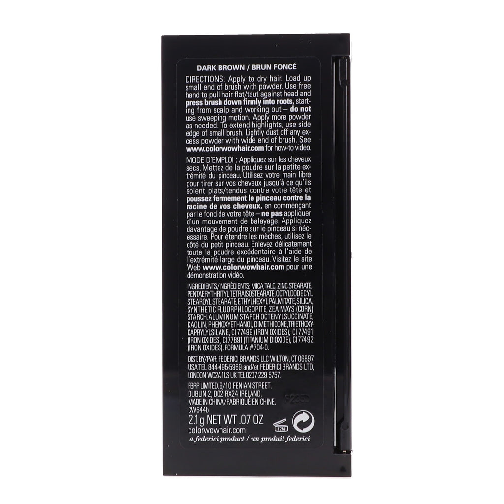 Root Cover Up Dark Brown Hair Powder - Water-Resistant Temporary Roots Concealer