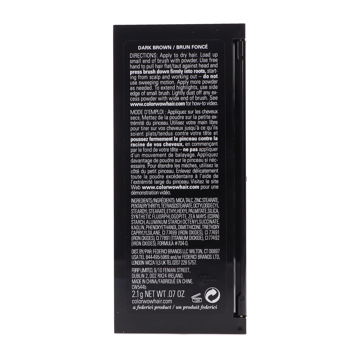 Root Cover Up Dark Brown Hair Powder - Water-Resistant Temporary Roots Concealer