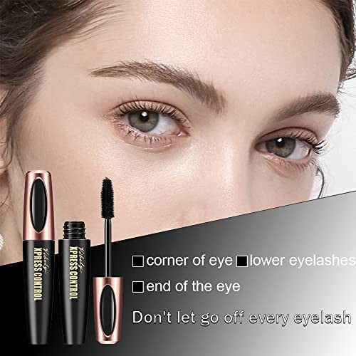 3 Pack Waterproof 4D Silk Fiber Lash Mascara - Voluminous & Lengthening