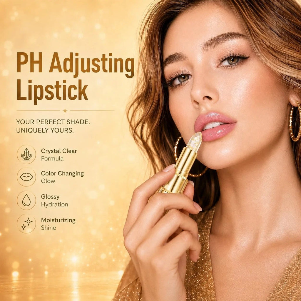 Color Changing Lipstick with Vitamin E & Gold Flakes - Long Lasting Nourishing Balm