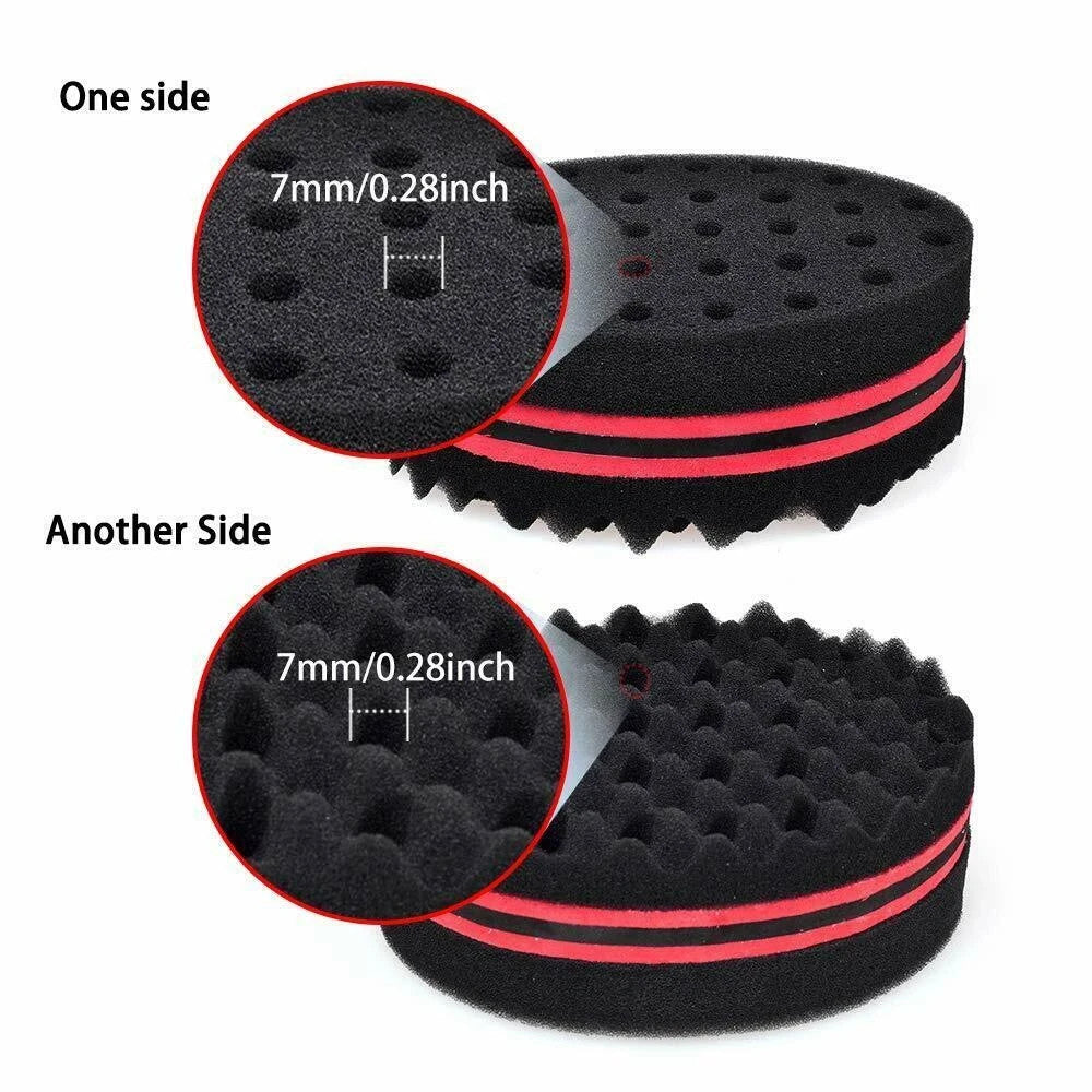 2 Black Curl Definition Sponges for Afro Hair - Texturizing & Styling