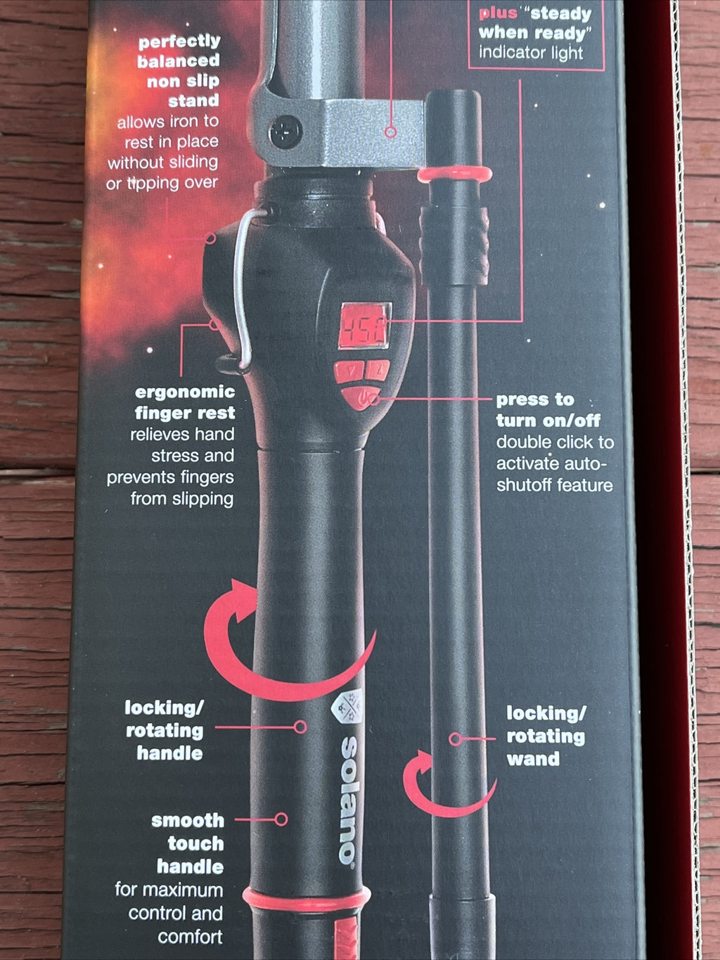 Professional 1-Inch Digital Curling Iron with Marcel Wand and Auto Shut Off