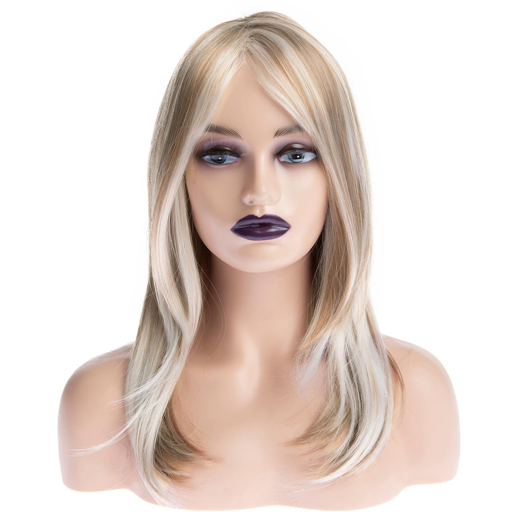 Long Blonde Wigs for Women 22.5 Inch Natural Straight Hair Cosplay Party