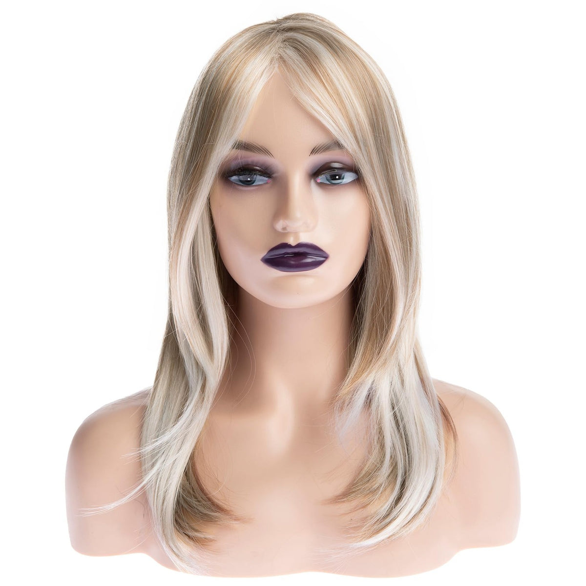 Long Blonde Wigs for Women 22.5 Inch Natural Straight Hair Cosplay Party
