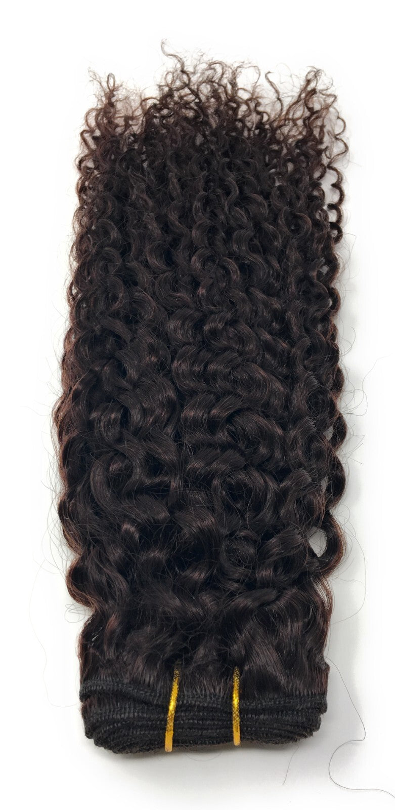 Dark Brown Sew-In Hair Extensions Bundle - Jerry Curl Human Hair 12-18 Inch
