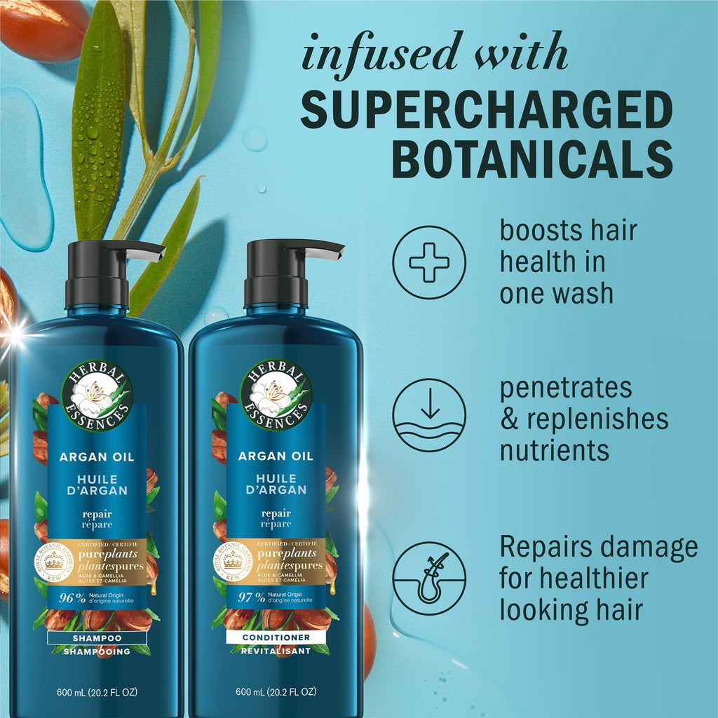 Herbal Essences Argan Oil Repair Shampoo & Conditioner Set 20.2 Fl Oz Pack of 2