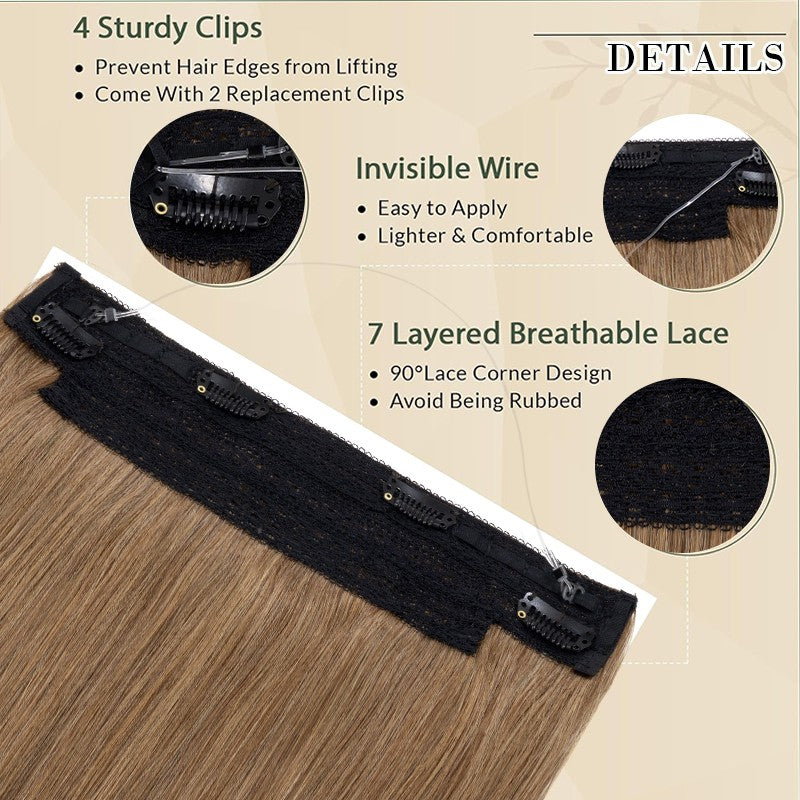 Clip-In Remy Human Hair Extensions with Invisible Wire - Thick Balayage