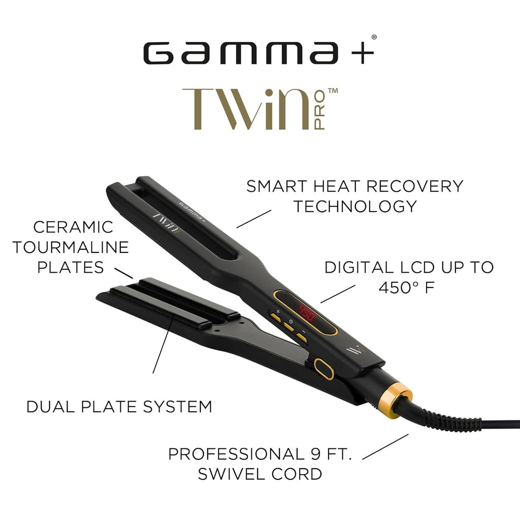 Gamma+ Twin Flat Iron Styler with Digital Temperature Control