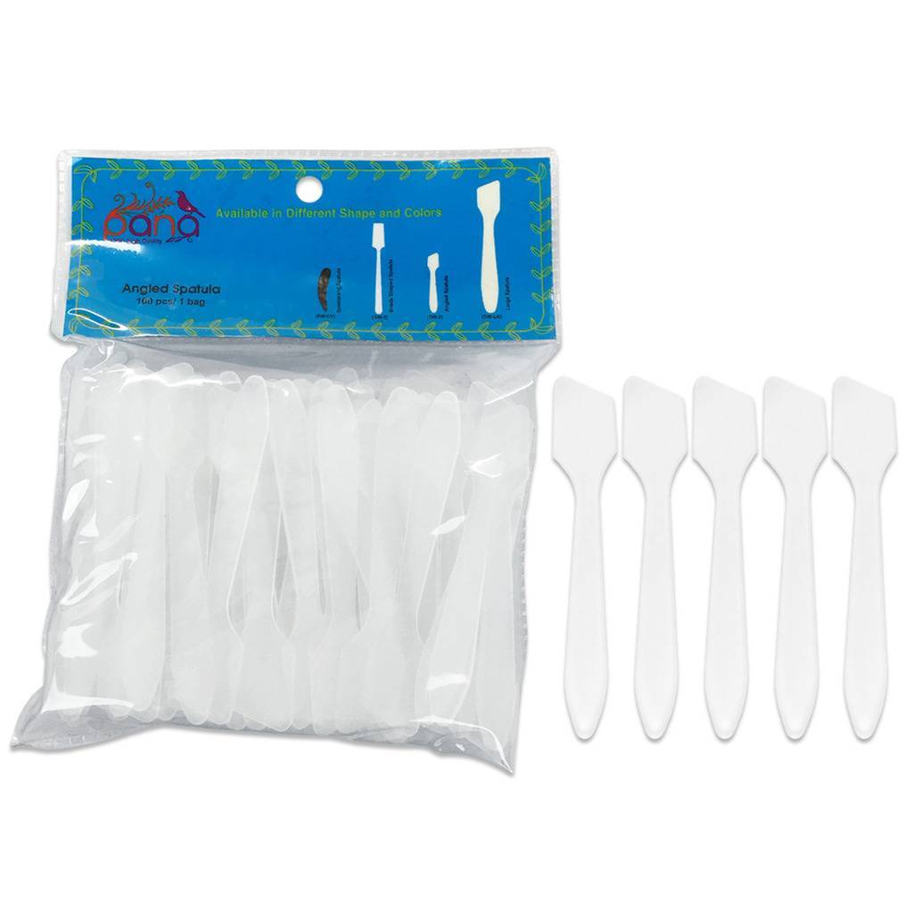 100Pcs Cosmetic Makeup Plastic Spatula Set - Hygienic & Reusable