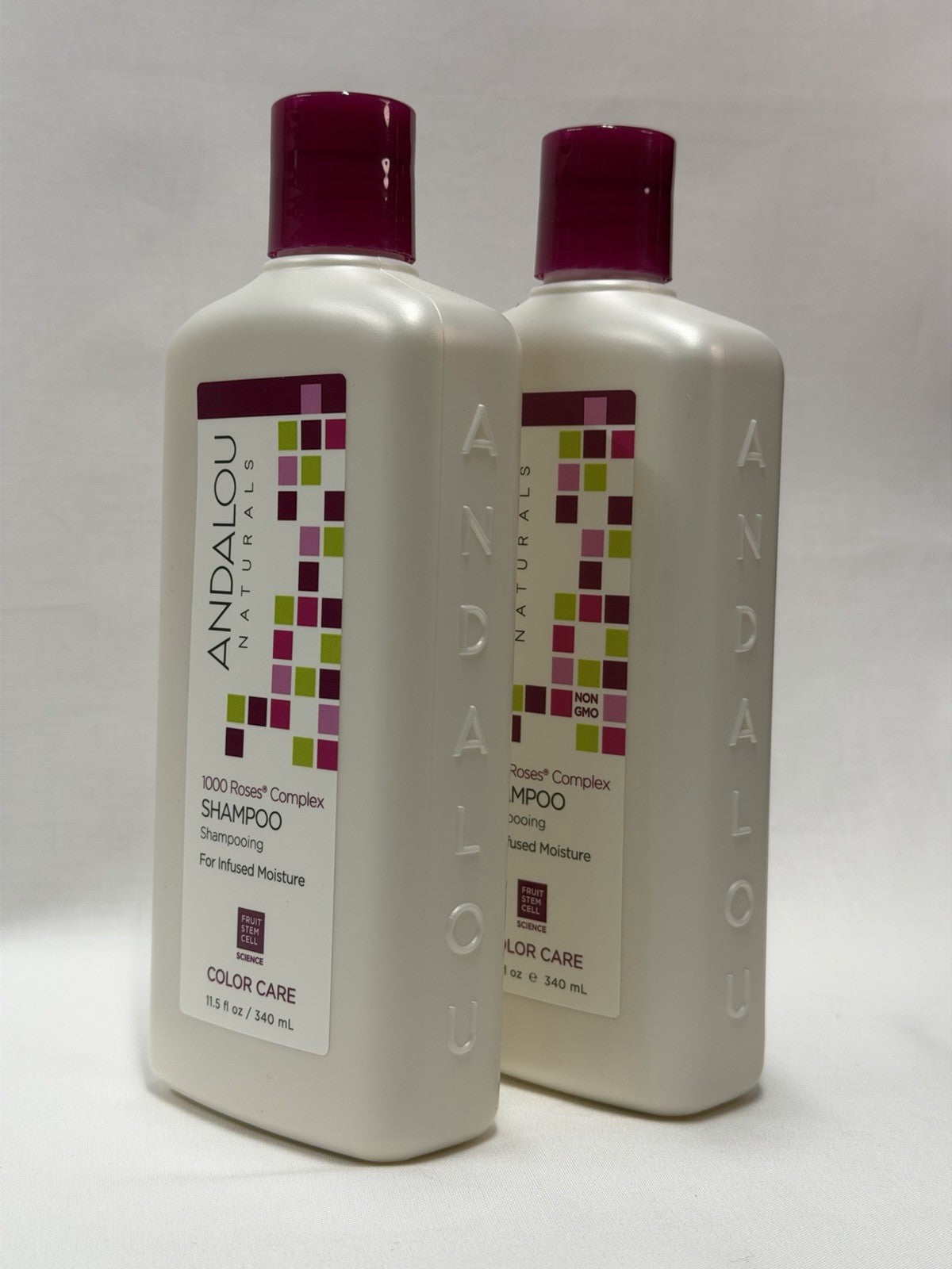 Andalou Naturals 1000 Roses Color Care Shampoo - 11.5 oz Pack of 2