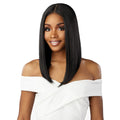 Synthetic Lace Front Wig with Straight Long Bob - Salt & Pepper, Multiple Colors