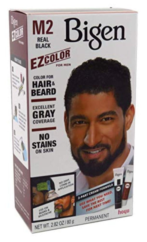 Men's Black Hair & Beard Color Kit No Ammonia 3-Pack - Nourishing Formula