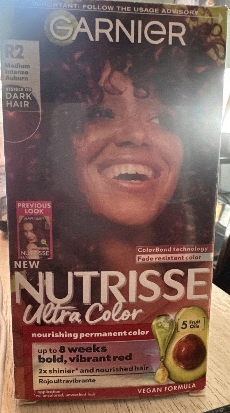 Garnier Nutrisse Ultra Color Nourishing Hair Color Crème R2 Medium Auburn 3 Pack