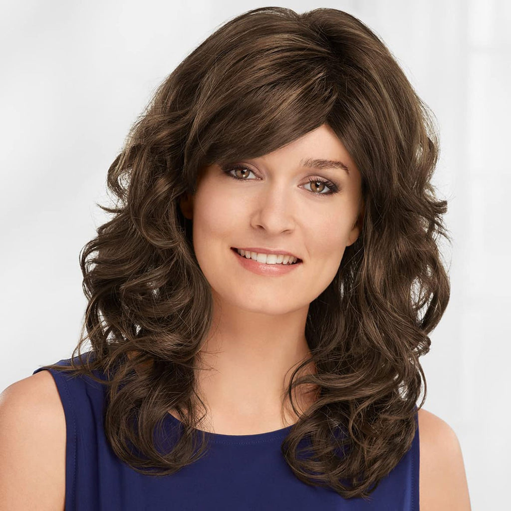 Long Wigs for Women - Flirty Shoulder-Length Hair with Swept Bangs