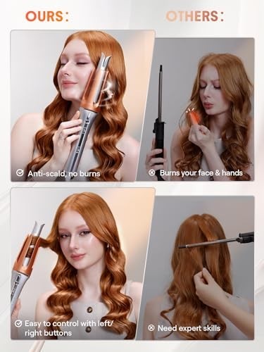 Automatic Curling Iron 1 Inch - Fast Heating, Travel-Friendly, Easy Curling