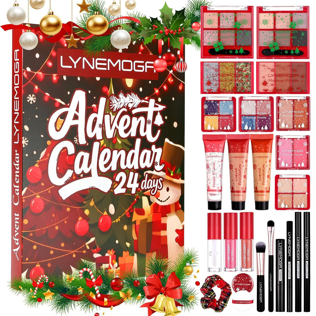 Advent Calendar Makeup 2025 - 24 Day Holiday Gift Set for Women & Teens