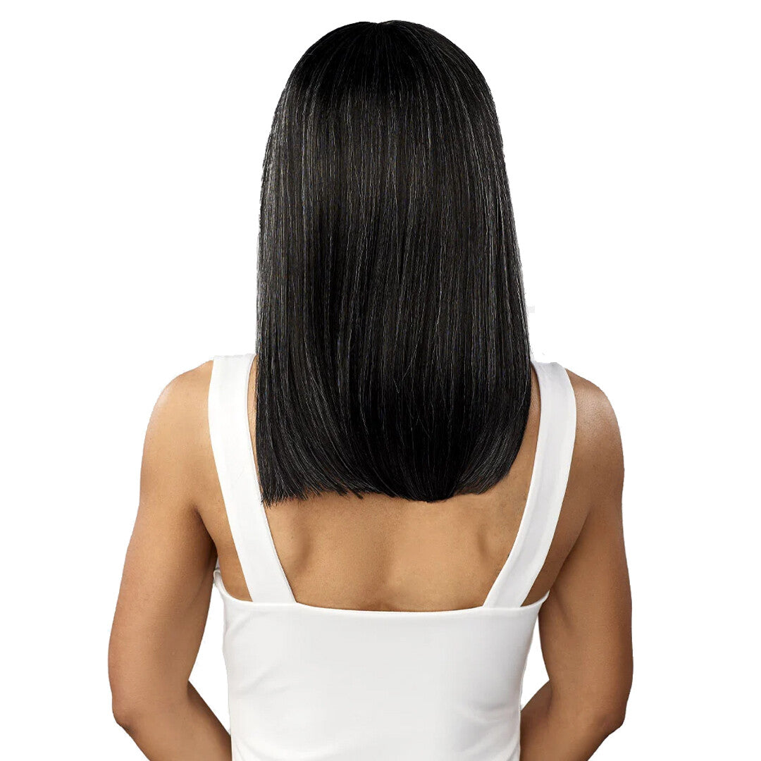 Synthetic Lace Front Wig with Straight Long Bob - Salt & Pepper, Multiple Colors