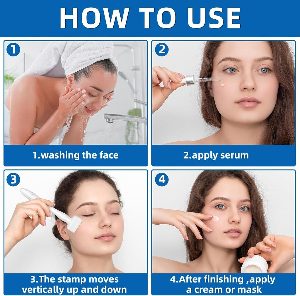 Microneedling Derma Stamp Kit for Hair & Beard Growth - Titanium 0-3mm