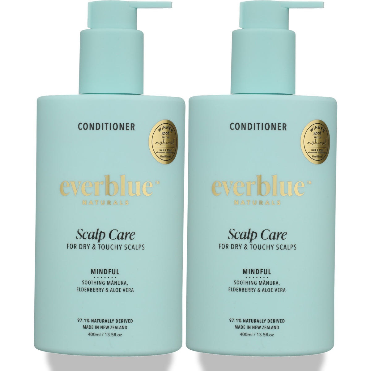 Everblue Naturals Scalp Care Conditioner 400ml Two Pack for Dry & Sensitive Scalps