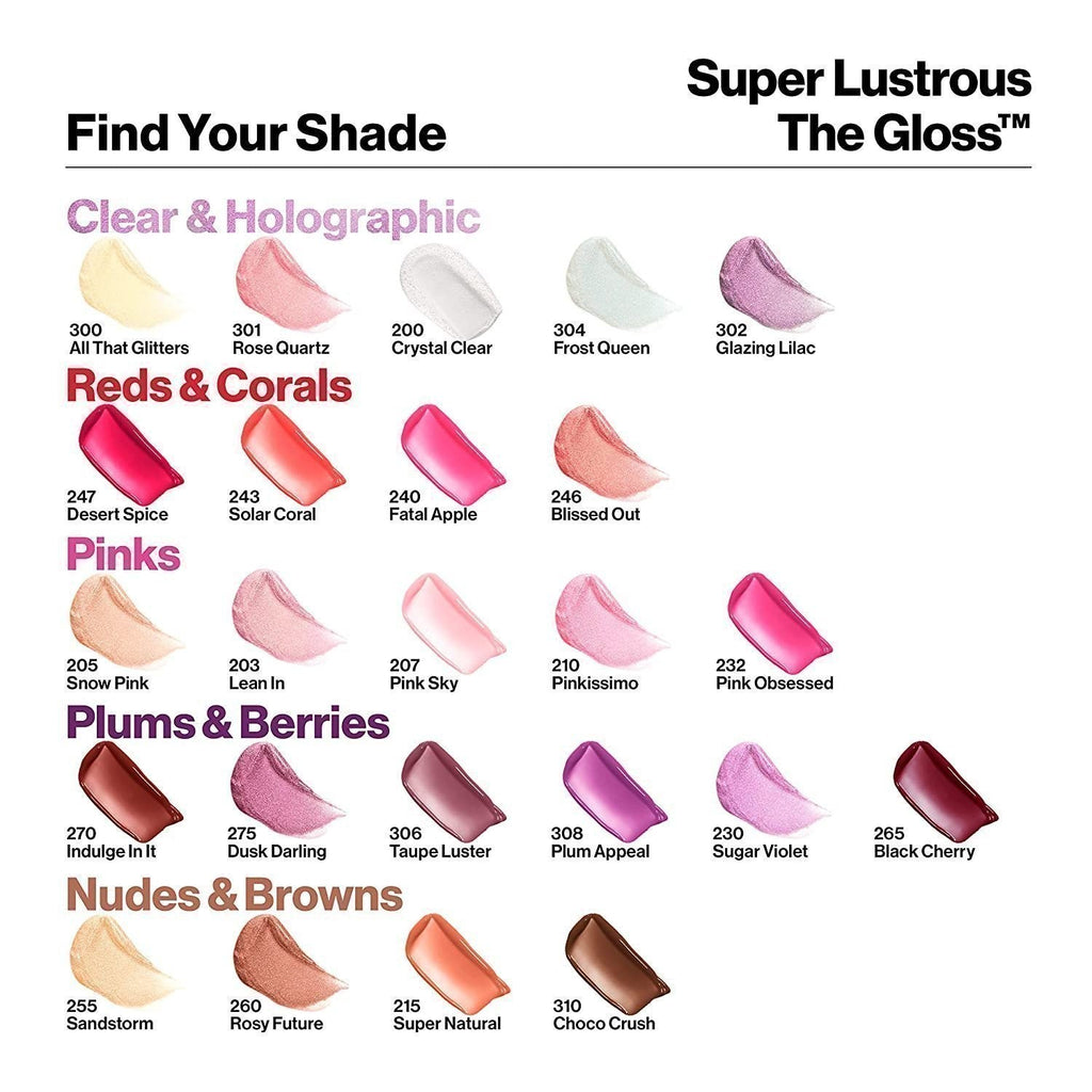 Revlon Super Lustrous Lip Gloss - Non-Sticky High Shine Moisturizing Lip Shine 0.13 Oz