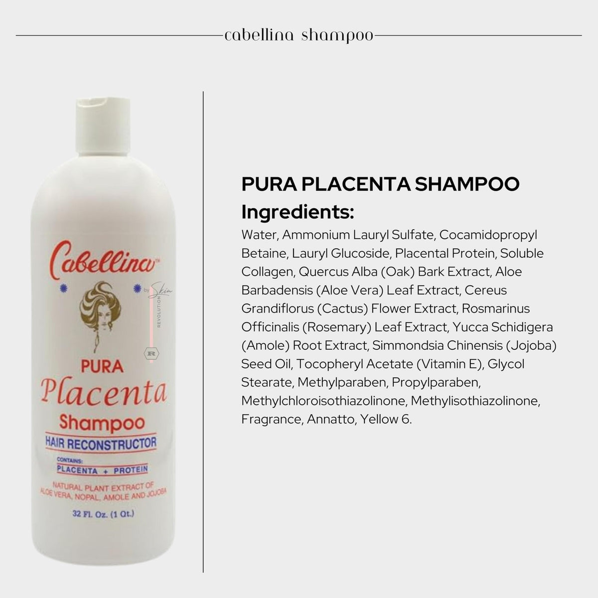Hair Reconstructor Shampoo with Placenta & Natural Extracts for Damaged Hair - 250ml