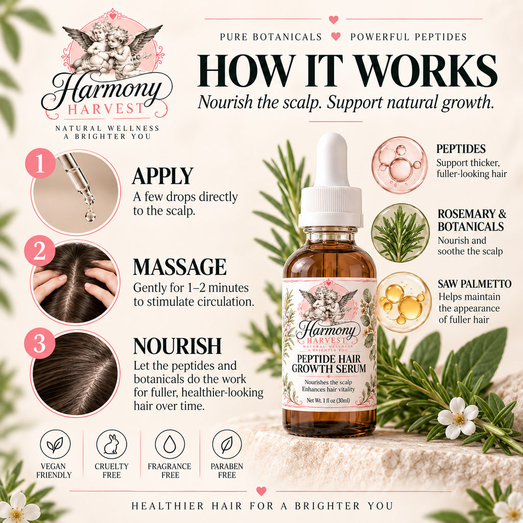 Hair Growth Serum for Thicker Stronger Hair - Peptide & Botanical Formula
