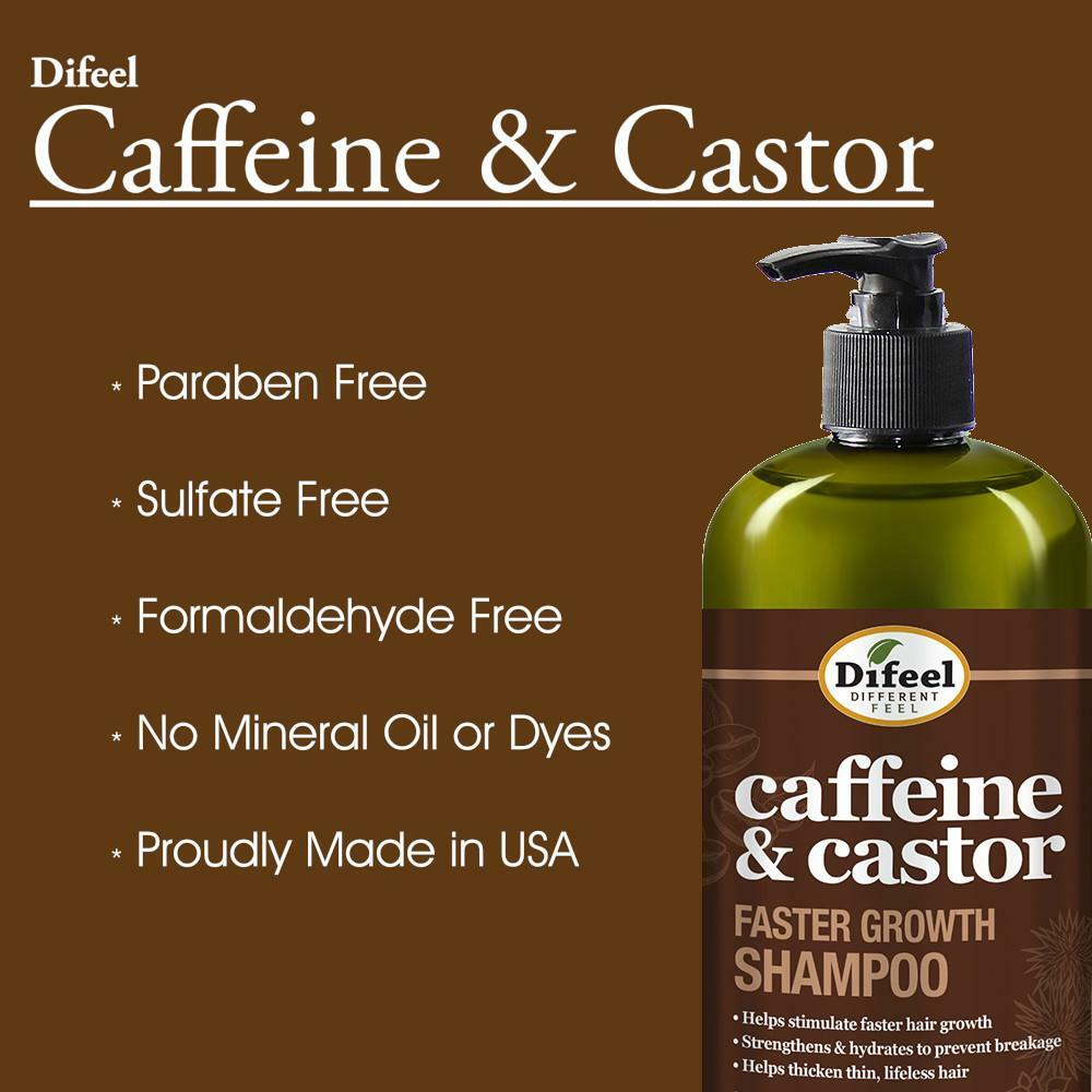 Caffeine & Castor Hair Growth Shampoo 33.8 oz - Strengthening & Hydrating
