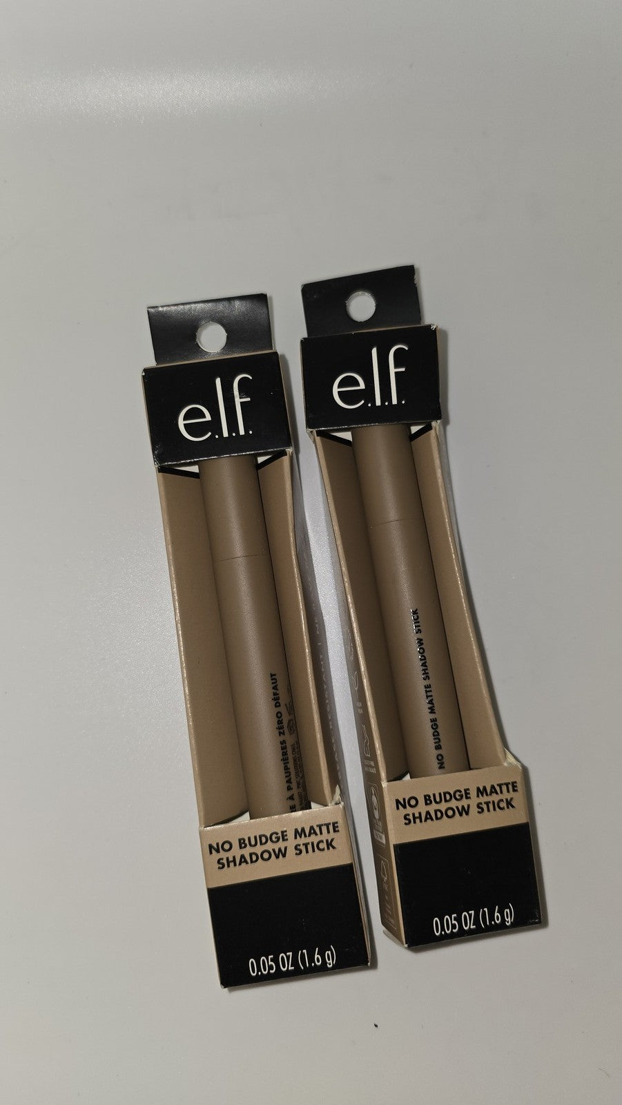 ELF No Budge Matte Eyeshadow Stick - Long-Lasting & Smudge-Proof, Thrift Shop, 2 Pack