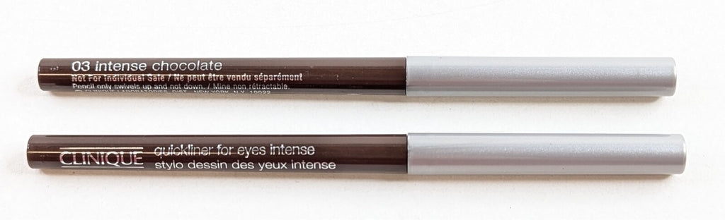Lot of 2 Intense Chocolate Eyeliner Pencils - Travel Size, Eye Makeup