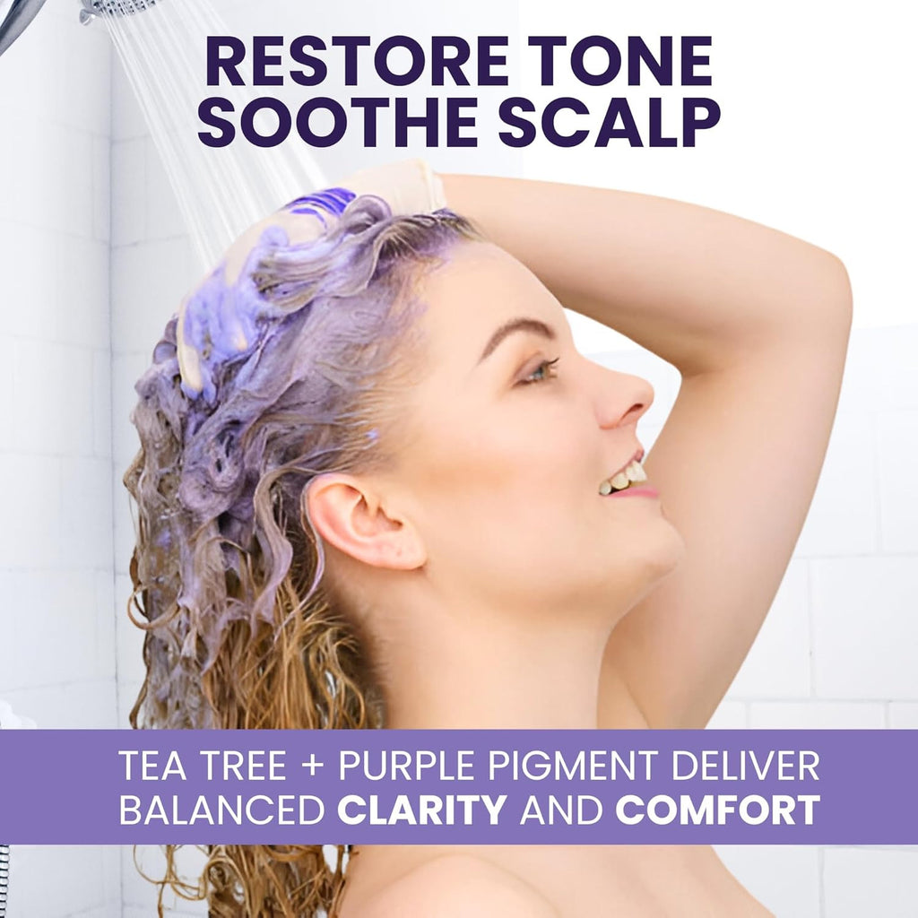 Purple Shampoo & Conditioner Set for Bleached, Silver & Gray Hair - Anti-Brass Toner