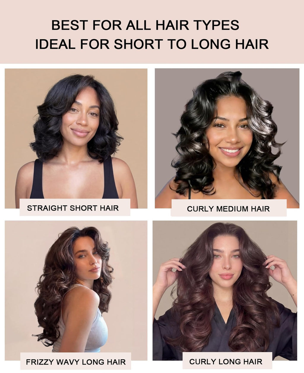 Heatless Curling Rod Set for Overnight Hair Styling - Velvet Bouncy Curls