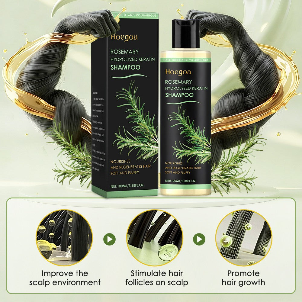 Organic Rosemary Hair Growth Shampoo with Hydrolyzed Keratin - 100ML