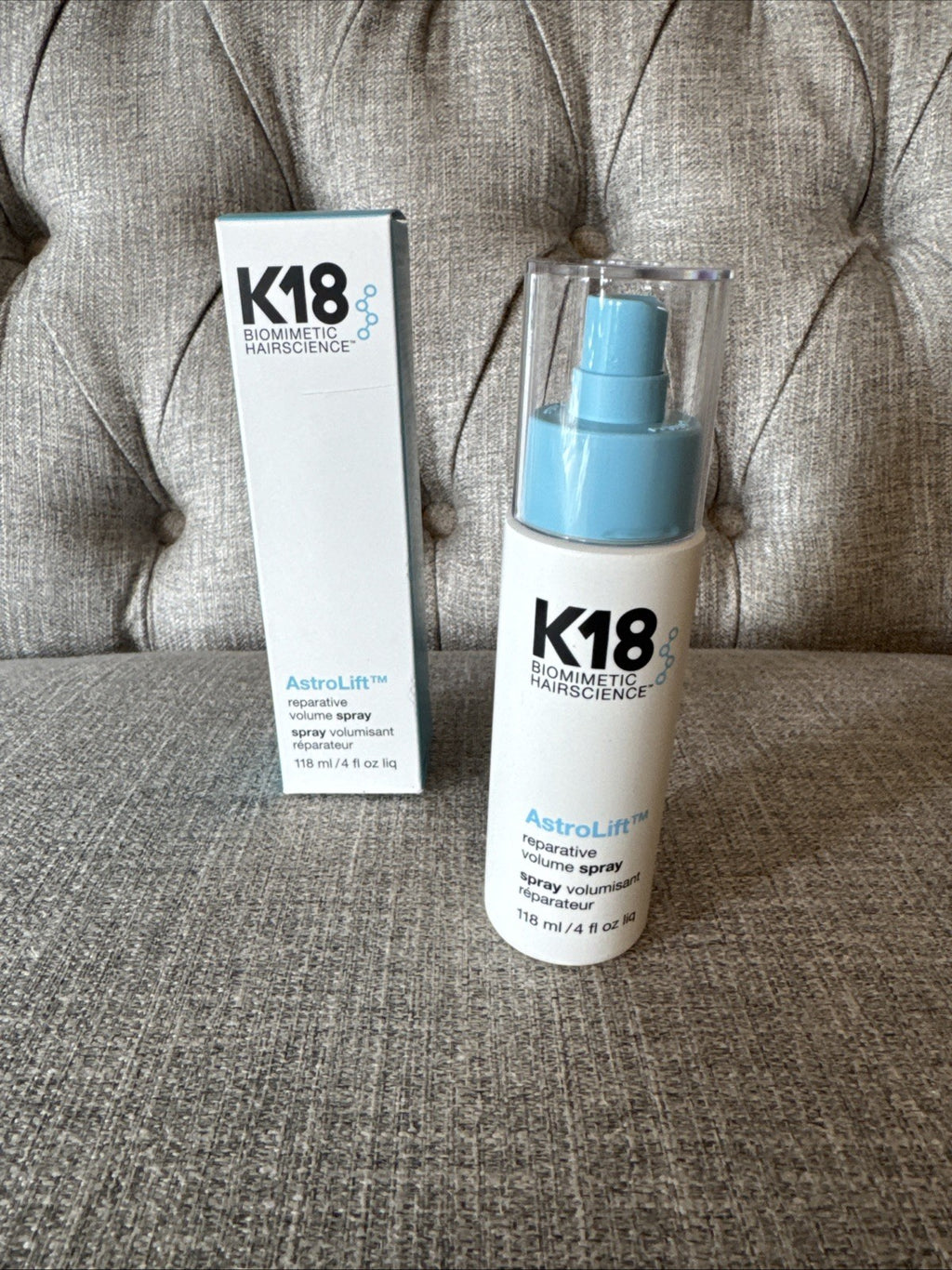 K18 Biomimetic Hair Science Volume Spray - Lightweight Reparative Hair Mist 4oz