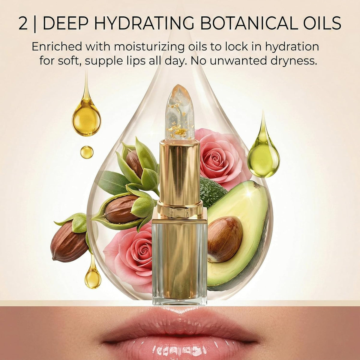 Color-Changing Lipstick with pH-Sensitive Nourishment - Deep Hydration