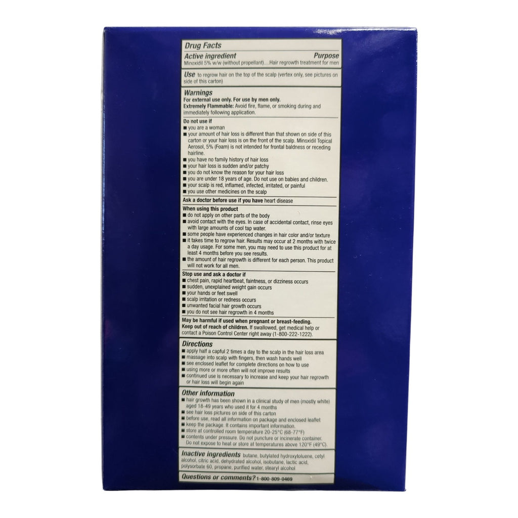 Minoxidil Foam for Hair Regrowth 5% - 8.44 oz, 120-Day Supply for Men