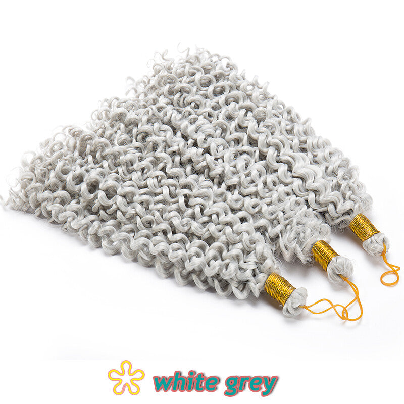 14-Inch Water Wave Crochet Hair Extensions for Black Women - Synthetic Braids