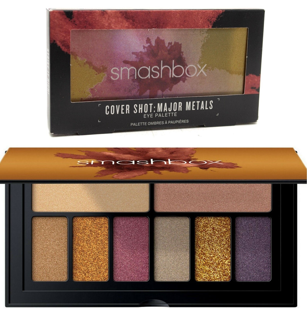 Makeup Eye Shadow Palette with 8 Metallic Shades - Smudge-Proof & Vibrant