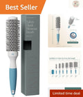Detangling Ceramic Round Hair Brush for Shine & Volume - Ionic Bristles