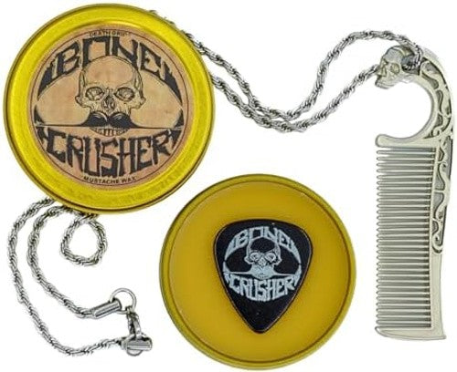 Mustache Wax Extra Strong Hold & Metal Comb Kit - Beard & Lip Balm Set