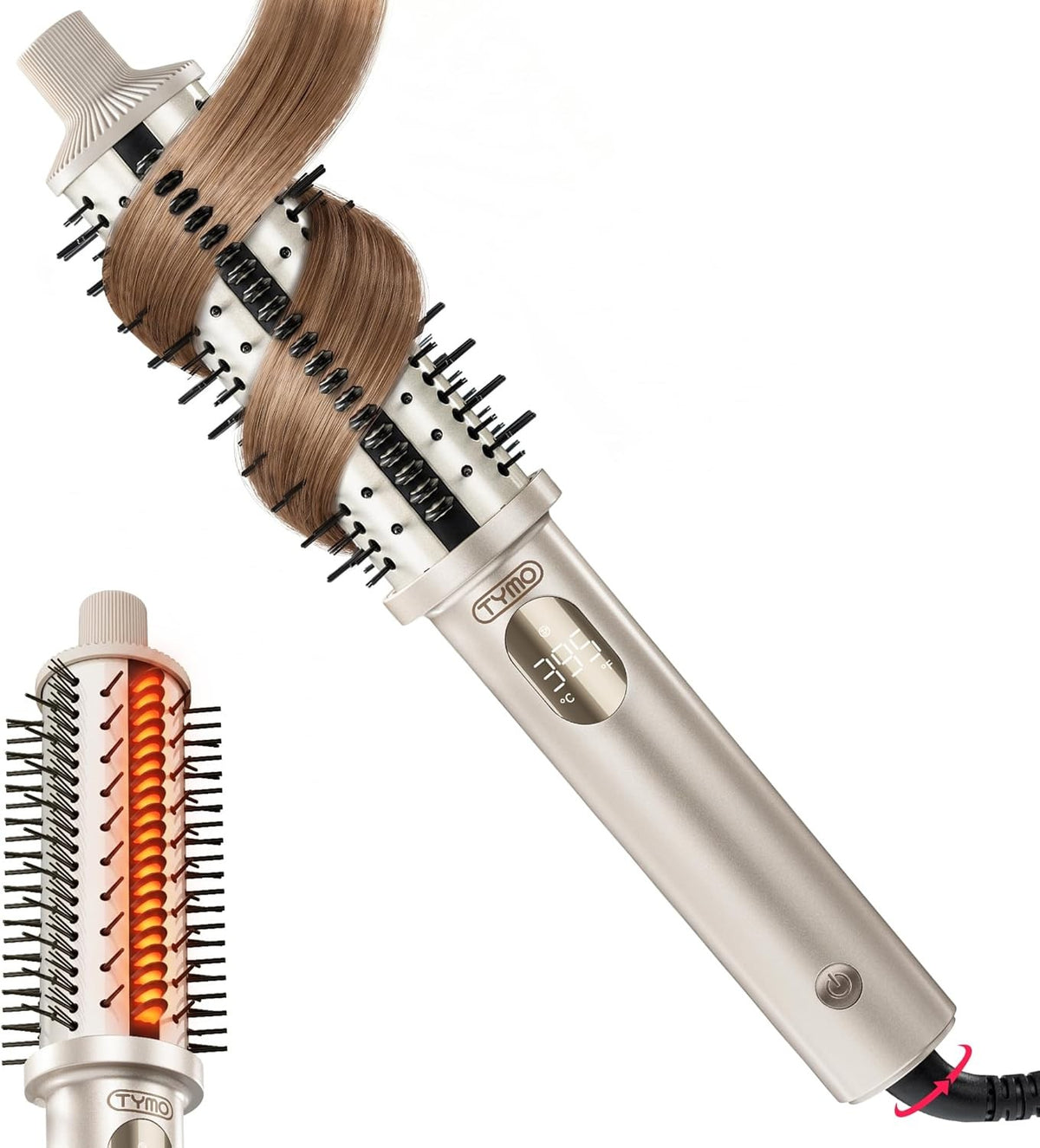 Thermal Round Hair Brush 1.5 Inch Curling & Volumizing Hot Styling Tool