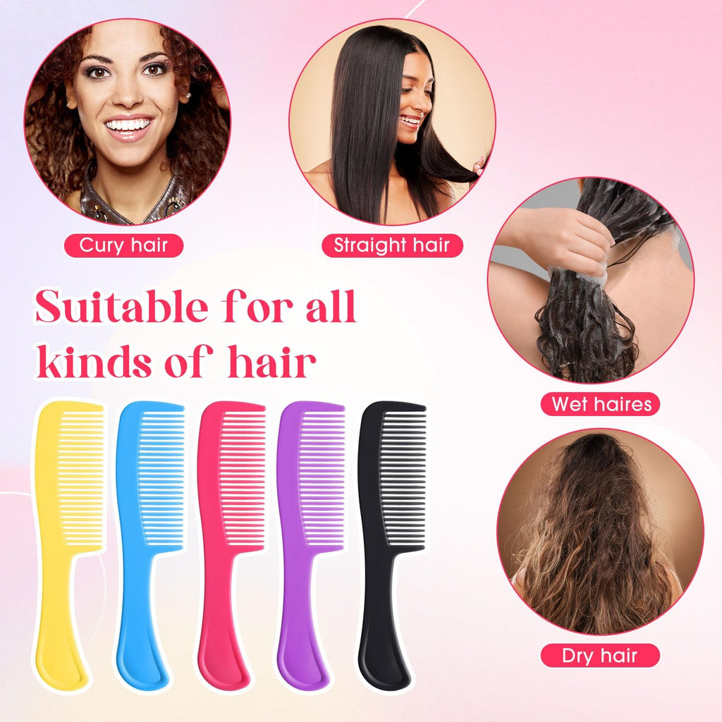 Bulk Plastic Hair Combs Set 15cm Travel Pocket Comb for Women & Men