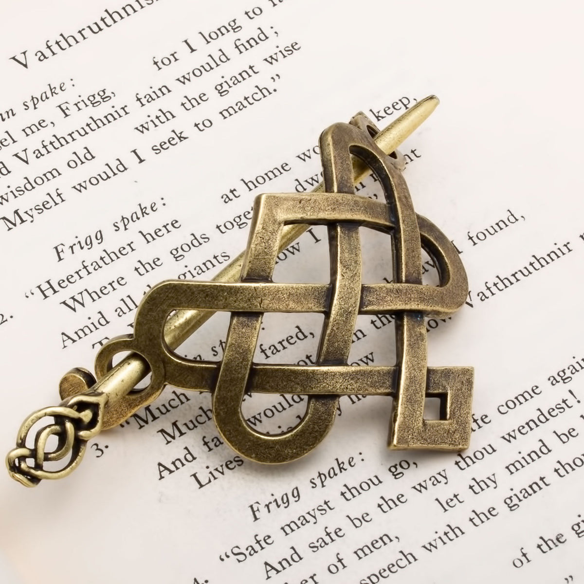 Gold Celtic Love Knot Hair Pin - Viking Style Hair Accessory