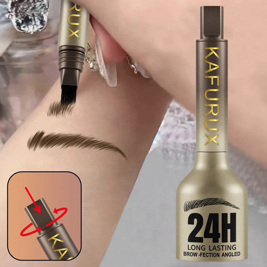 Waterproof 3D Eyebrow Pencil with Hair-Like Stroke Brush for Natural Definition