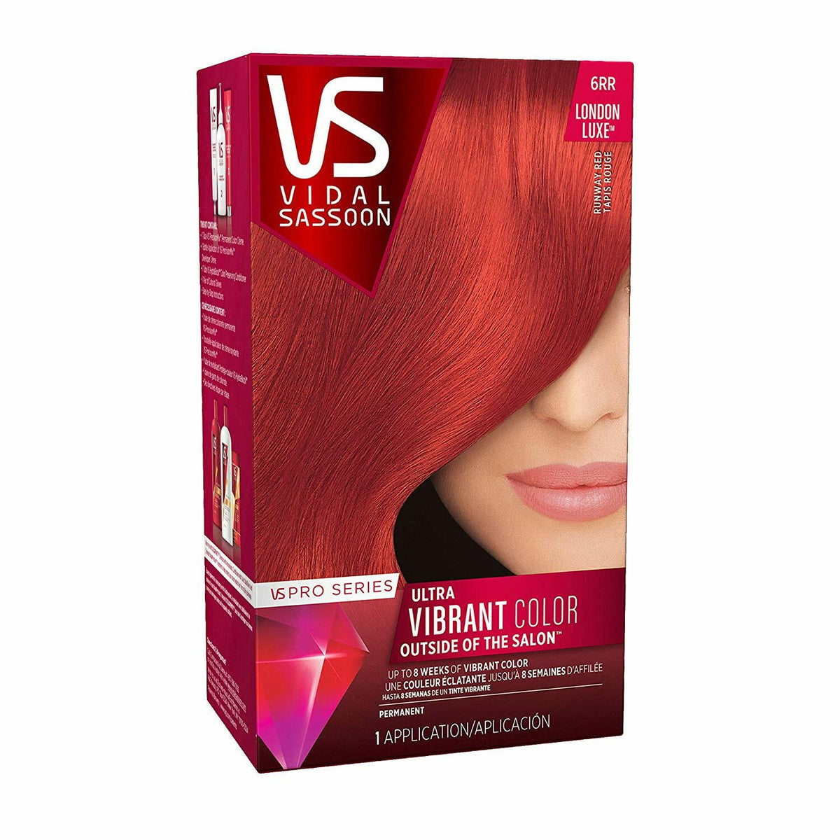 Vidal Sassoon Pro Series Runway Red Hair Color Kit - Pack of 6