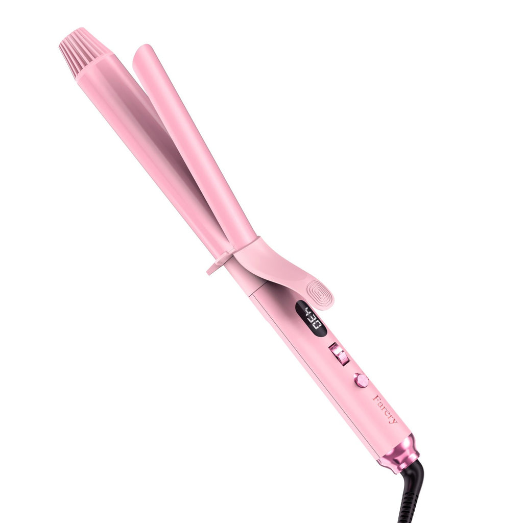 Long Barrel Curling Iron 1.25 Inch for Thin Hair with Adjustable Temp