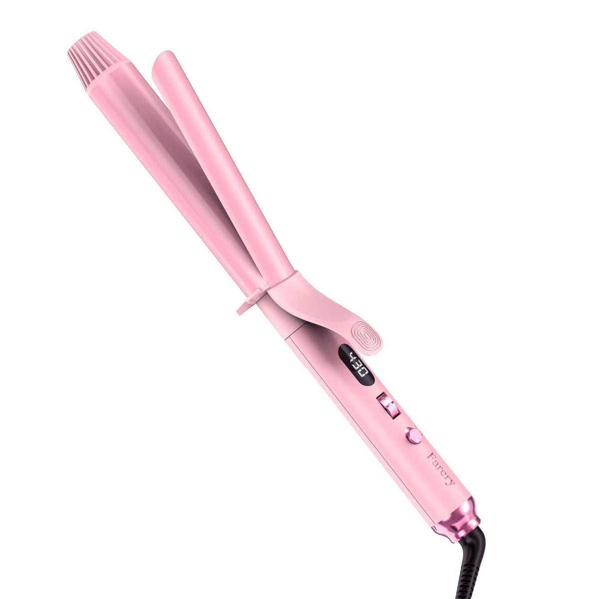 Long Barrel Curling Iron 1.25 Inch for Thin Hair with Adjustable Temp