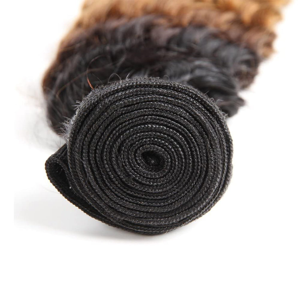 Deep Wave Human Hair Extensions 20-24 Inches Ombre Brazilian Virgin Hair