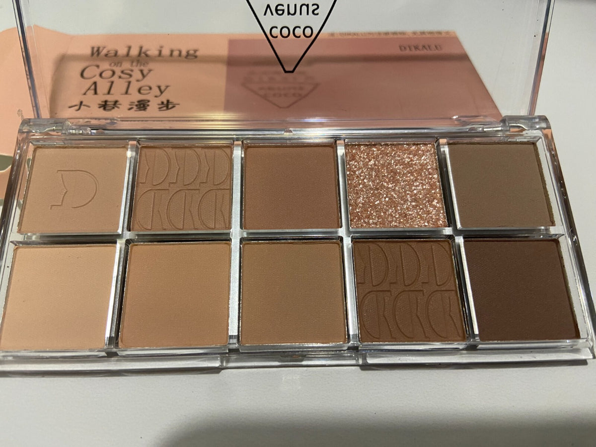 10-Color Glitter Eyeshadow Palette & Makeup Set - Vibrant Eye Makeup Collection