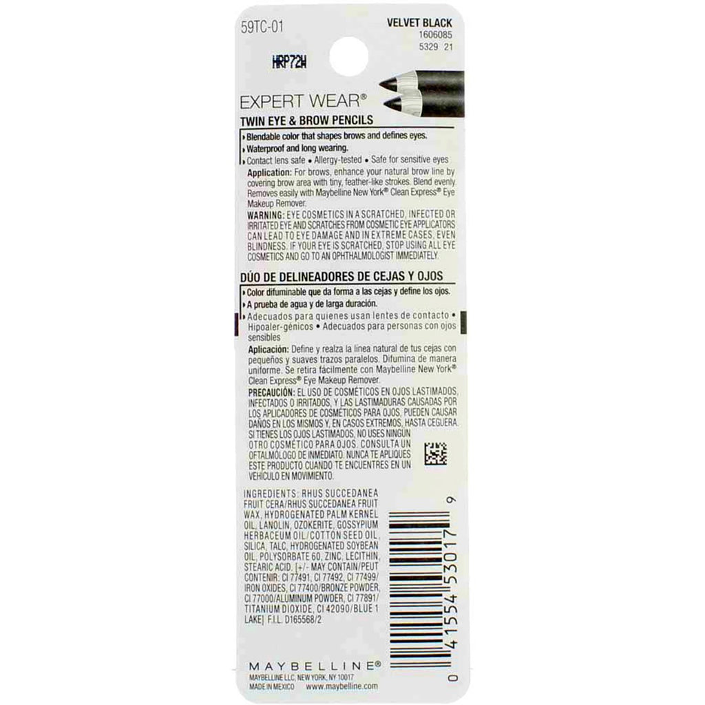 Longwear Waterproof Eyeliner & Brow Pencil - Velvet Black 101